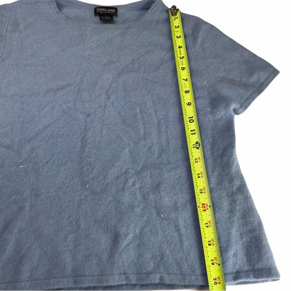 Kirkland Signature Blue Cashmere Sweater, Size Women's Small, Has Holes - Picture 3 of 8